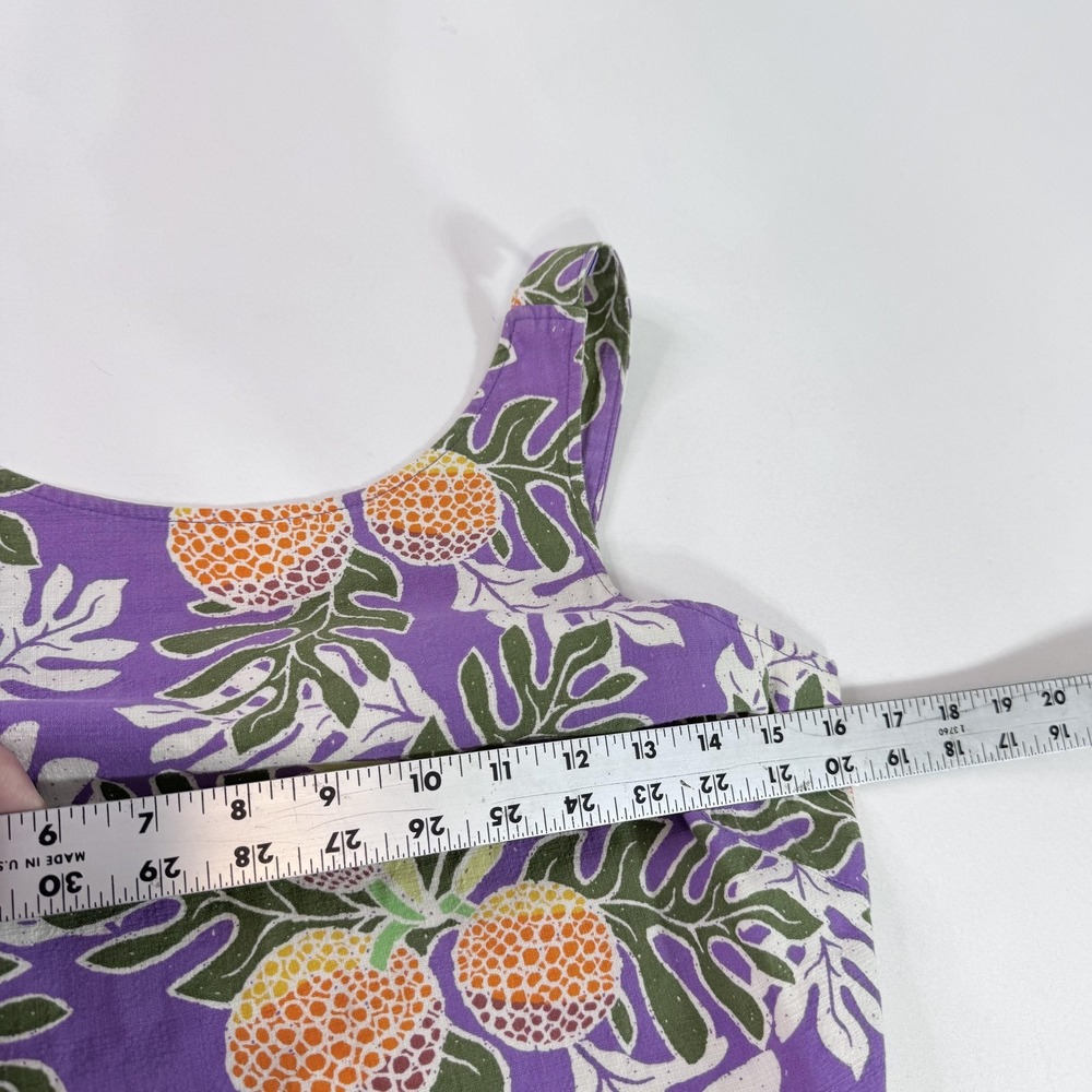 Pataloha Patagonia Dress Womens 8 Tropical Floral Smocked Cotton Midi Sundress - Picture 4 of 12